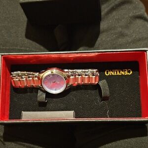 Silver Tone  and Blue Watch